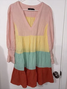 Abito manica lunga Tuckernuck Pomander Place Kenzo Colorblock - Taglia Large - Foto 1 di 9