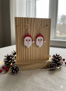 Set orecchini FSL ricamati fatti a mano natalizi natalizi Babbo Natale - Foto 1 di 2