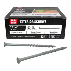 #10 x 4 Zoll #2 Kreuzschlitz Bugle Head Grobgewinde beschichtet Außen Holz Deck Schraube - Bild 1 von 12