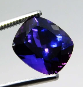 17.50Cts AAA+ Cushion Cut Extremely Rare Natural Purple Tanzanite loose Gemstone - Picture 1 of 6