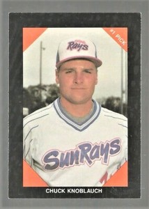 1990 BEST MINOR LEAGUE  #5  CHUCK KNOBLAUCH  RC  NM+  ORLANDO SUN RAYS  RARE SET