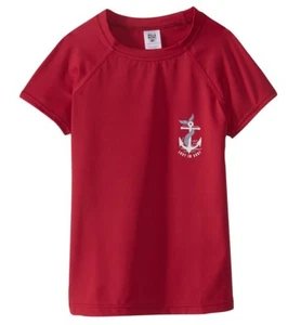 Billabong Big Girls S Short Sleeve Rash Guard UV Swim Shirt Sol Searcher Anchor - Picture 1 of 1