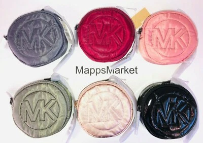 NUEVO CON ETIQUETAS MICHAEL KORS Rae Acolchado Mezcla de Algodón Bolso Dije Monedero Muñequera ~ Tú ELIGES Foto 1 de 3