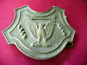 DE COLECCIÓN HEBILLA DE CINTURÓN DE ÁGUILA BICENTENARIO DE LATÓN 1776/1976 - Imagen 1 de 3