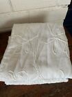 2 Laura Ashley Sheer Embroidered Floral Vine Curtain Panels WHITE Frosting 38x84