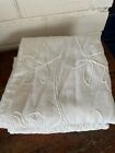 2 Laura Ashley Sheer Embroidered Floral Vine Curtain Panels White Frosting 38x84