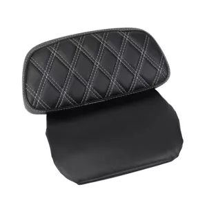 Almohada de respaldo trasero picada de diamante blanco para Harley Street Glide FLHX 14- - Imagen 1 de 5