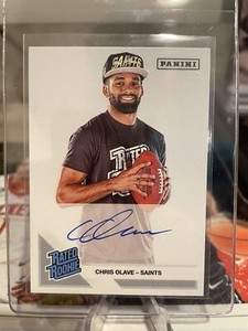 2023 National VIP CHRIS OLAVE Rated Rookie On Card Auto Saints RC! NFLPA Panini