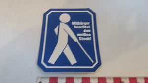 Alter Aufkleber - Mitbürger beachtet den weissen Stock - Rücksichtnahme - Bild 1 von 2