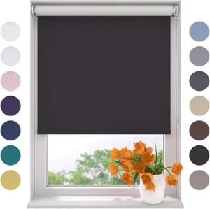 Thermo Rollo Klemm Verdunklungsrollo ohne Bohren Klemmrollo Fenster-rollo Fix - Bild 1 von 13