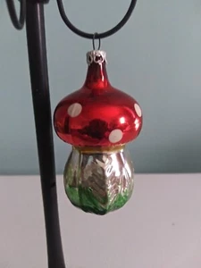 Columbia antiker Weihnachtsschmuck Pilz aus mundgeblasenem Glas - Bild 1 von 6