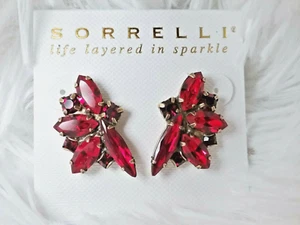 *NUEVO* Y *RETIRADO* ~ Sorrelli ~ "ROJO SANSA" ~~~ "NAVETTE ABANICADO" ~ Pendientes  - Imagen 1 de 12
