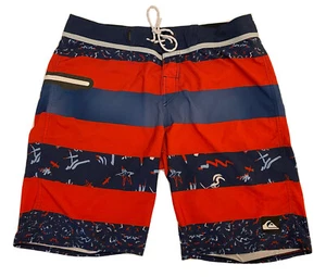 Quiksilver Herren AG47 Dryflight Tech Boardshorts Streifen Stretch rot Gr. 32 - Bild 1 von 12