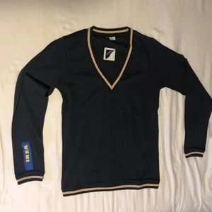 IKEA BLUE V-NECK MEN'S CARDIGAN/SWEATER MEDIUM [NEW] - Picture 1 of 10