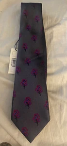 Thomas Pink 100% Silk Tie Tofte Flower Woven Floral Design Jermyn Street London - Picture 1 of 6