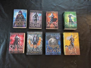 Throne of Glass Complete Series 1 2 3 4 5 6 7 8 Sarah J Maas Original Covers OOP - Imagen 1 de 5