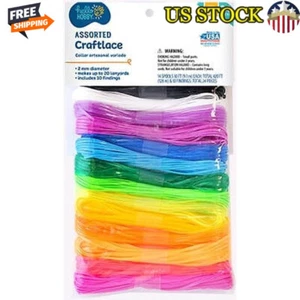 420ft Neon CraftLace 14 Color Mega Pack Flexible Plastic Lanyards Keychains New - Picture 1 of 4