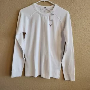 American Eagle Kids Thermal White Long Sleeve Shirt NWT Size 16 - Picture 1 of 8
