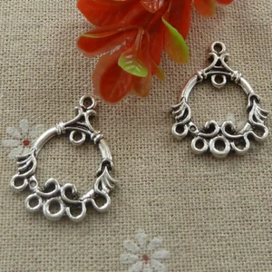 Free Ship 64 pcs tibetan silver earring connectors 30x23mm L-1219 - Picture 1 of 4