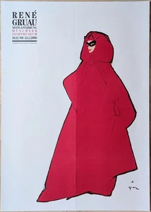 Poster Plakat - René Gruau - Mode Design Fashion Skizze Vogue - München 1989 - Picture 1 of 1