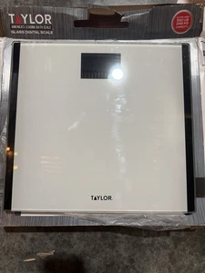 Taylor Digital Display Glass Bathroom Scale 440 LB Capacity Stainless 12x12” - Picture 1 of 1