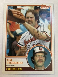 TIM STODDARD 1983 Topps #217 Autographed SIGNED Card BALTIMORE ORIOLES - Picture 1 of 2