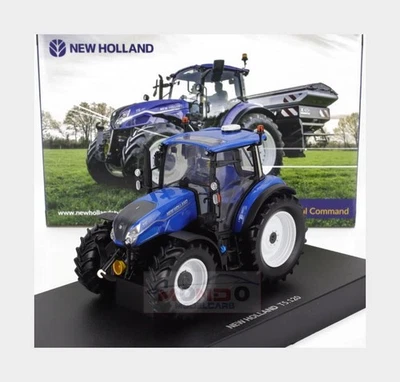 1:32 UNIVERSAL HOBBIES New Holland T5.120 Tractor 2018 Blue Black UH6678 Model - Image 1 of 2