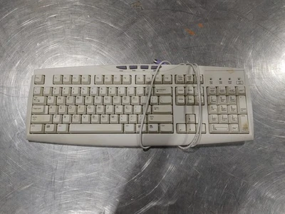 VINTAGE Microsoft PS/2 Keyboard SK-1689 White Tested Working - Fair - Image 1 of 2