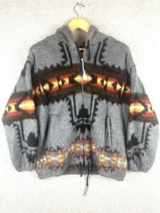 Earth Ragz Southwestern Azteca Sudadera con Capucha Cremallera Completa Chaqueta Mezcla de Lana Mediana - Imagen 1 de 5