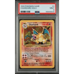 1999 Pokemon Base Set #4 Charizard Holo PSA 9 Mint - Picture 1 of 8