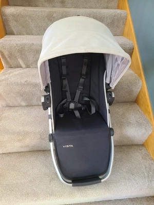 UPPA BABY Uppababy Vista V1 COMPLETE MAIN TODDLER seat in BRYCE WHITE GUC! - Image 1 of 4