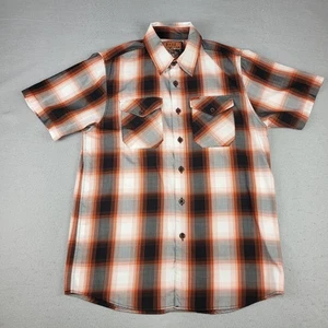Dixxon Flannel Company Shirt Mens Medium Orange Black Plaid Throttle D-Luxx - Bild 1 von 11