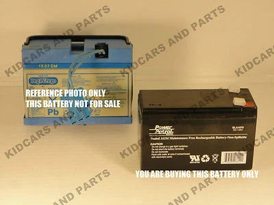 PEG PEREGO TYPE 12 V 8AH  SLIM BARE BATTERY REPLACES  IAKB0014 NO WIRES OR PLUG - Image 1 of 3