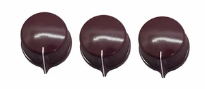 3x Manopola Controllo Ricambio Pedali Cavallo Oro Grande Ø25mm Oxblood Rosso avvitata - Foto 1 di 1