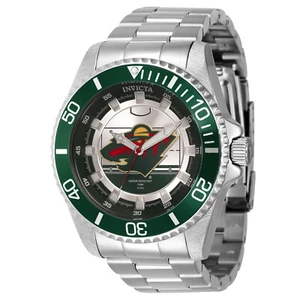 Orologio Al Quarzo Invicta Da Uomo NHL Minnesota Wild 47mm IN-42250 - Foto 1 di 1