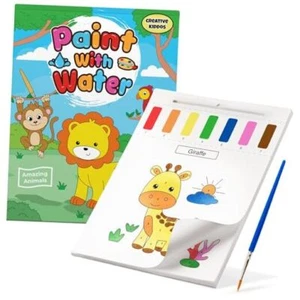 Paint With Water Coloring Book for Toddlers: Mess Free Kids Watercolor Animals - Picture 1 of 8