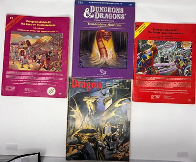 Lote de módulos Dungeons & Dragons B2 C2 XS2 e Dragon Monthly #74 D&D - Imagem 1 de 4