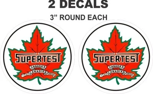 2 decalcomanie in vinile Supertest Canada's All Canadian Company - Foto 1 di 1