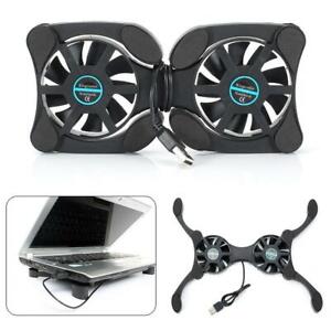 2 Fans USB Cooler Cooling Pad Stand Radiator For 7''-15'' Laptop PC Notebook