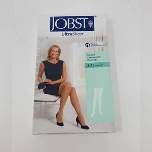JOBST ULTRA TRANSPARENTE STÜTZ KOMPRESSIONSSTRÜMPFE 8-15 MMHG SEIDIG BEIGE LARGE - Bild 1 von 13