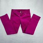 J. Crew Damenhose Größe 30T rosa Cord dünn gerades Bein City Fit Baumwolle