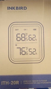Inkbird ITH-20R Digital Hygrometer Indoor Outdoor Wireless Receiver Thermometer - Picture 1 of 1