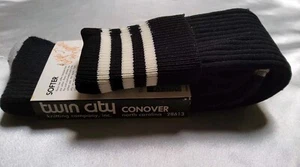 Reacs Soccer Socks Acrylic Nylon USA Made New Black Size 10-13 - Picture 1 of 7