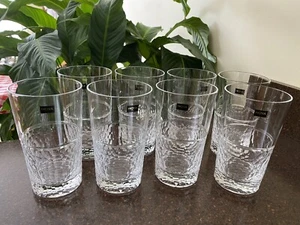 NWT 8 Hoya Hoy 2? Crystal 17 Oz Highball Tumblers Glasses Excellent - Picture 1 of 16