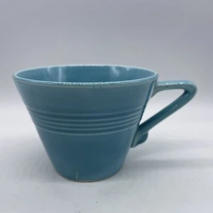 Vintage Harlequin Turquoise Blue Coffee Cup Fiesta Ware Homer Laughlin - Picture 1 of 9