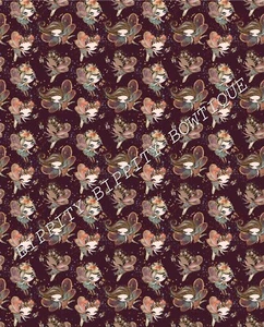 GORGEOUS "AUTUMN FAIRYLAND" PRINTED CANVAS FABRIC SHEET..HAIR BOWS - Picture 1 of 10