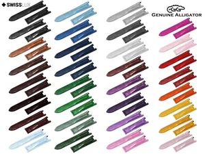 Genuine CARTIER De Pasha Watch Alligator Crocodile Strap Band 14mm-22mm Clasp - Picture 1 of 42