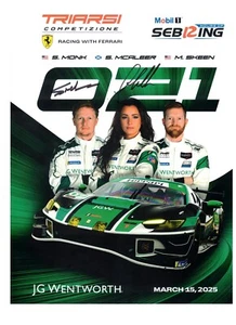 Tarjeta de héroe Triarsi Racing Ferrari 021 2025 12 horas de SEBRING - FIRMADA - Imagen 1 de 2