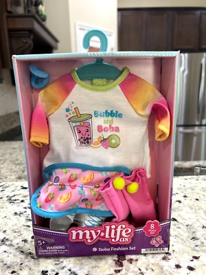 My Life As Boba Fashion Set 8 Pieces for 18" Doll - NEW - Image 1 of 4