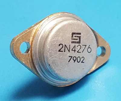 TRANSISTOR, Signetics, 2N4276, BJT, PNP, 20V, 60A, TO-3 - Image 1 of 4